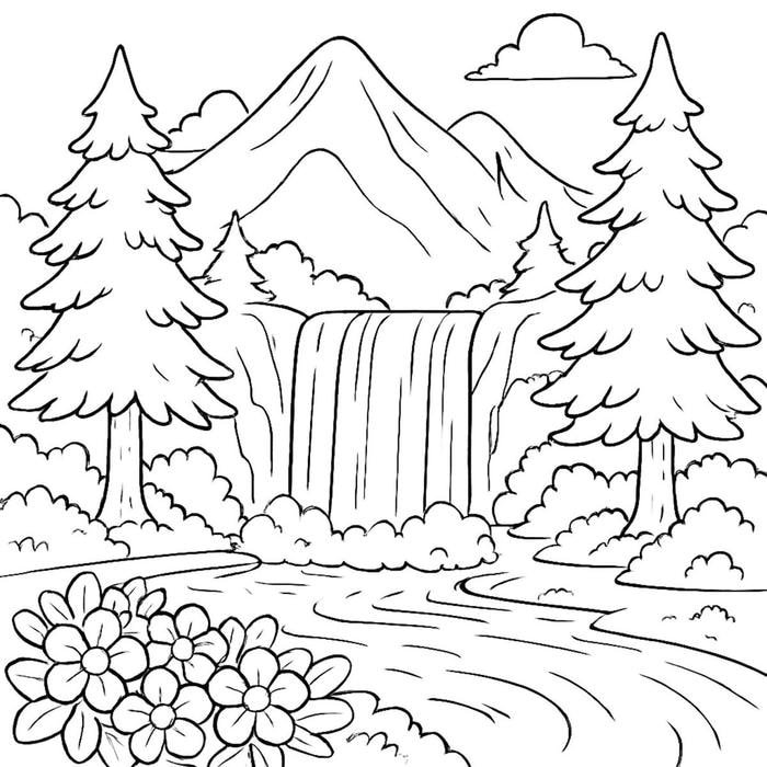 tô màu phong cảnh đẹp sinh động