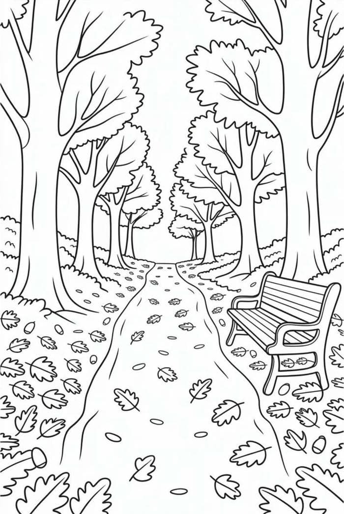 tô màu phong cảnh đơn giản cho bé