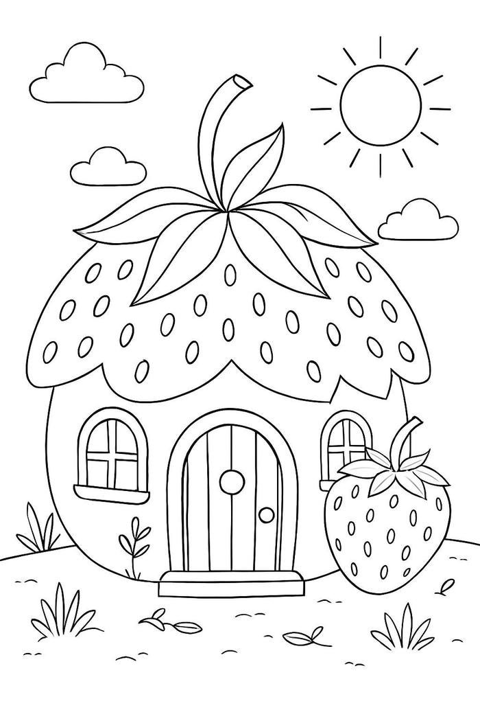 tô màu phong cảnh đơn giản