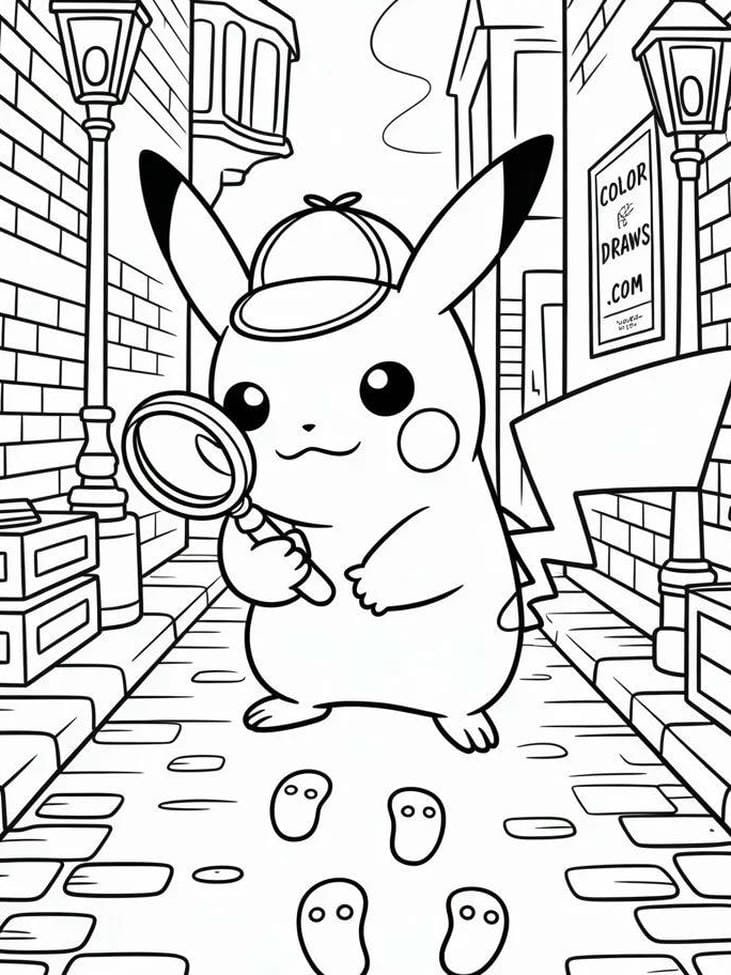 tô màu pikachu tập tô hình