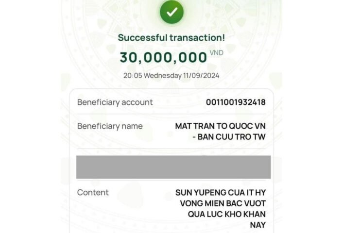 Tôn Bằng trong một buổi từ thiện