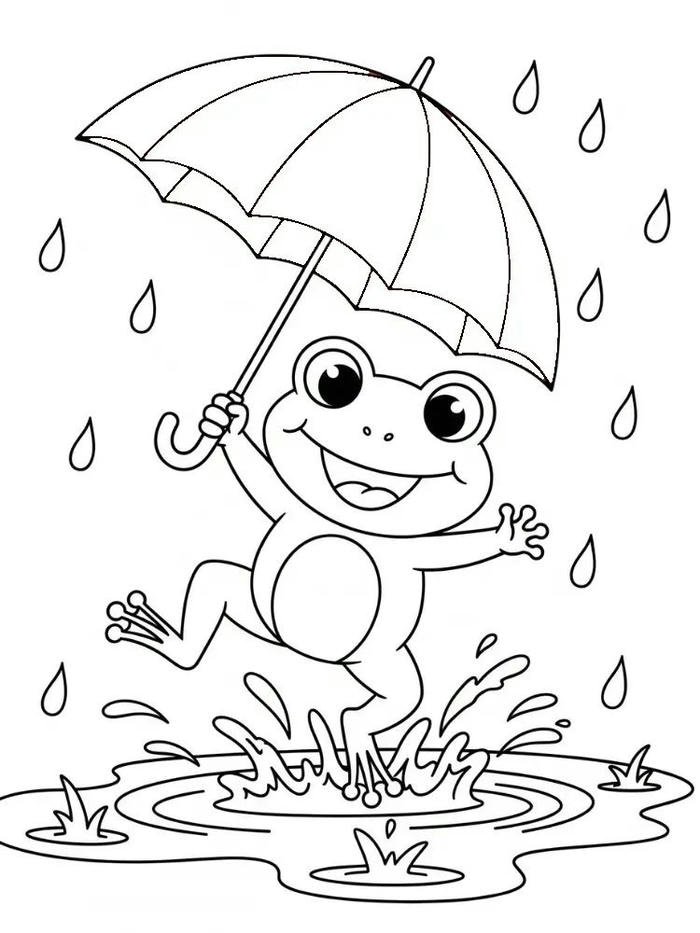 tranh tô màu con ếch siêu đẹp