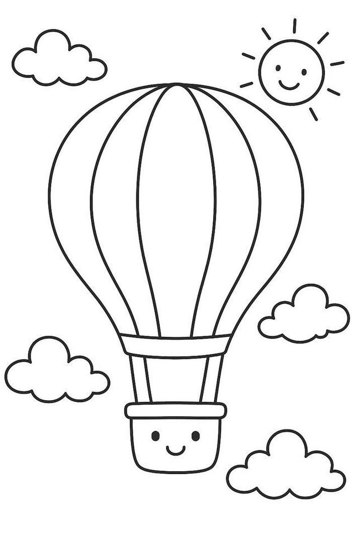 tranh tô màu đám mây nhẹ nhàng