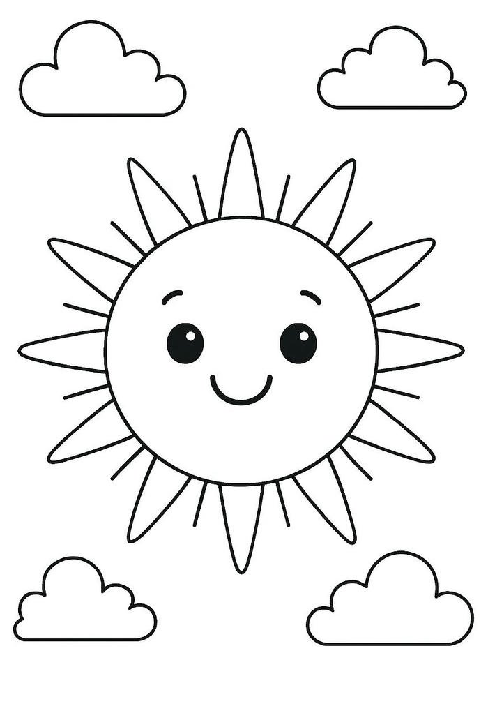 tranh tô màu đám mây thanh thoát