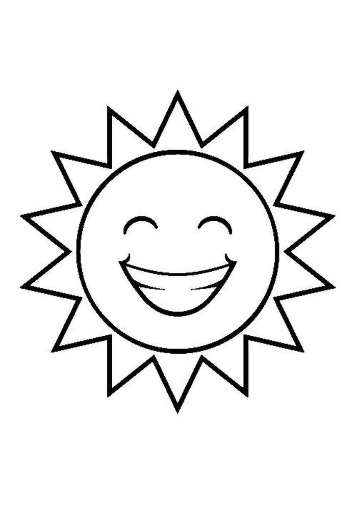 tranh tô màu ông mặt trời ngộ nghĩnh