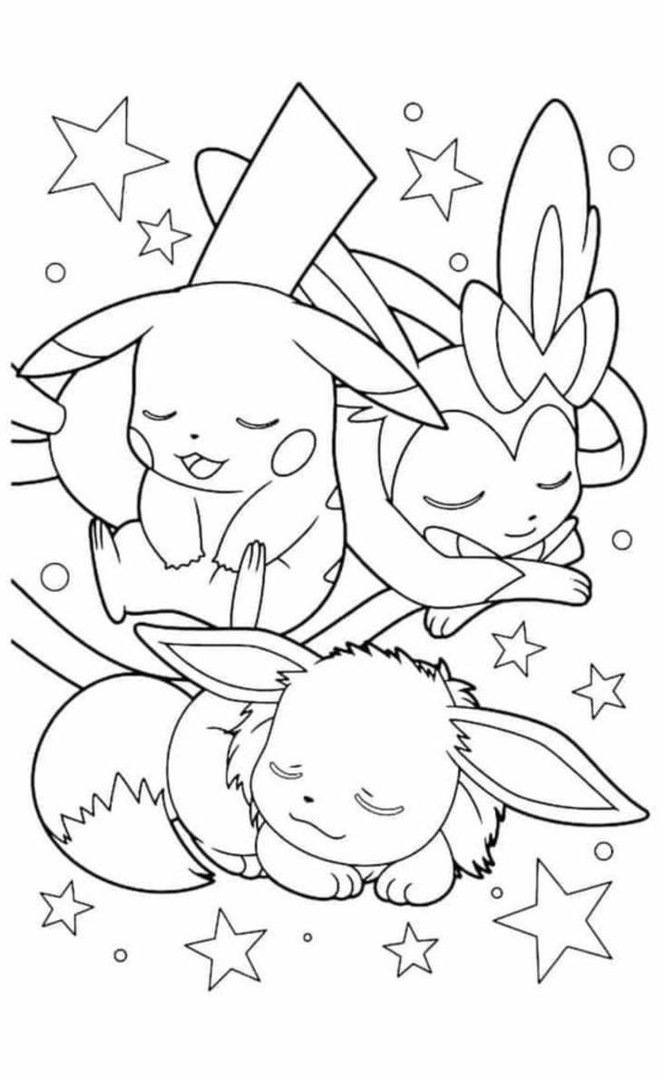 tranh tô màu pikachu siêu đẹp