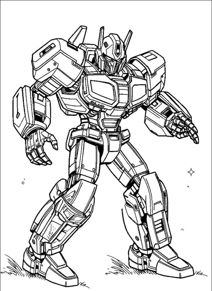 tranh tô màu robot cảm hứng khoa học
