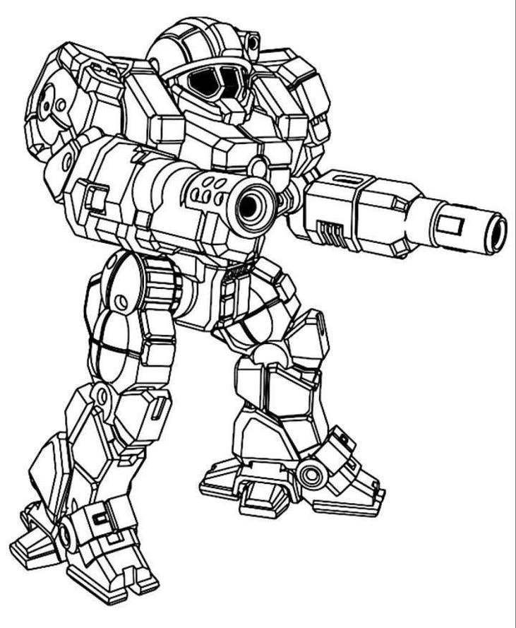 tranh tô màu robot chuyển động linh hoạt