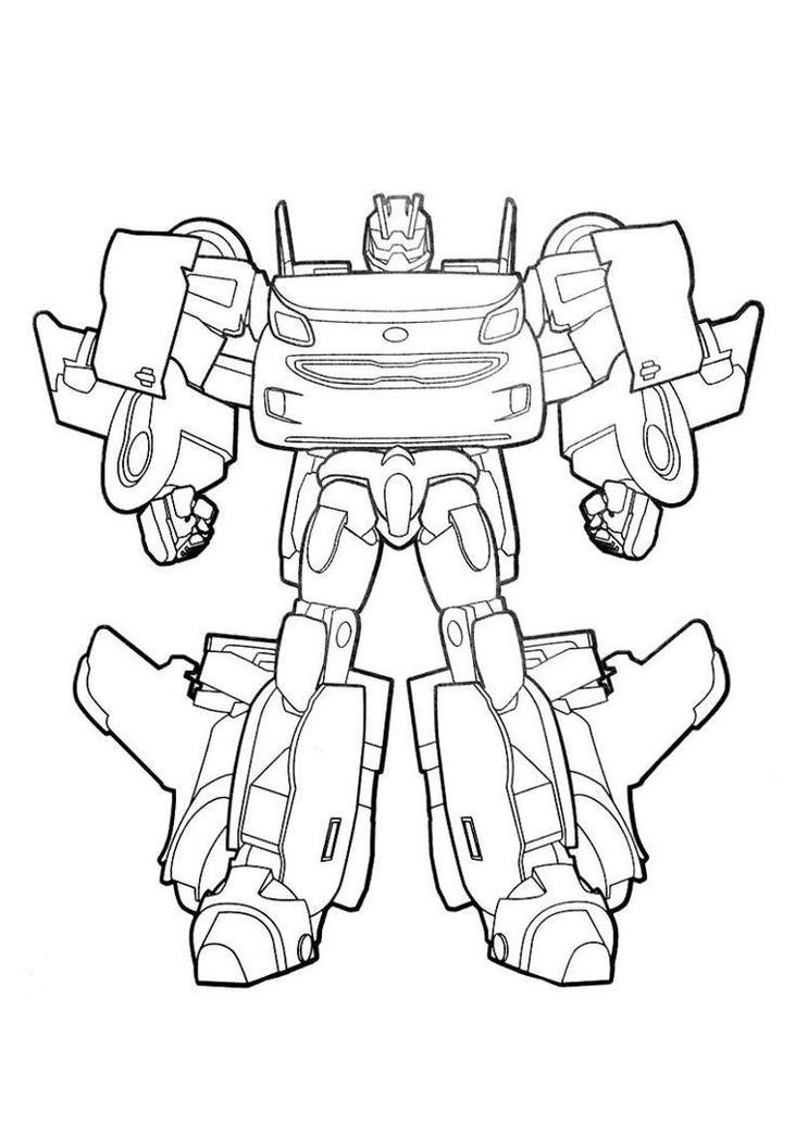 tranh tô màu robot hoạt hình vui nhộn