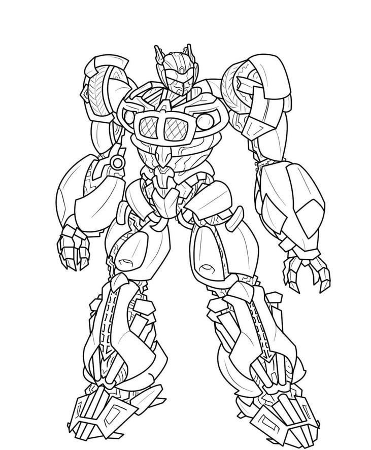 tranh tô màu robot thiết kế hiện đại