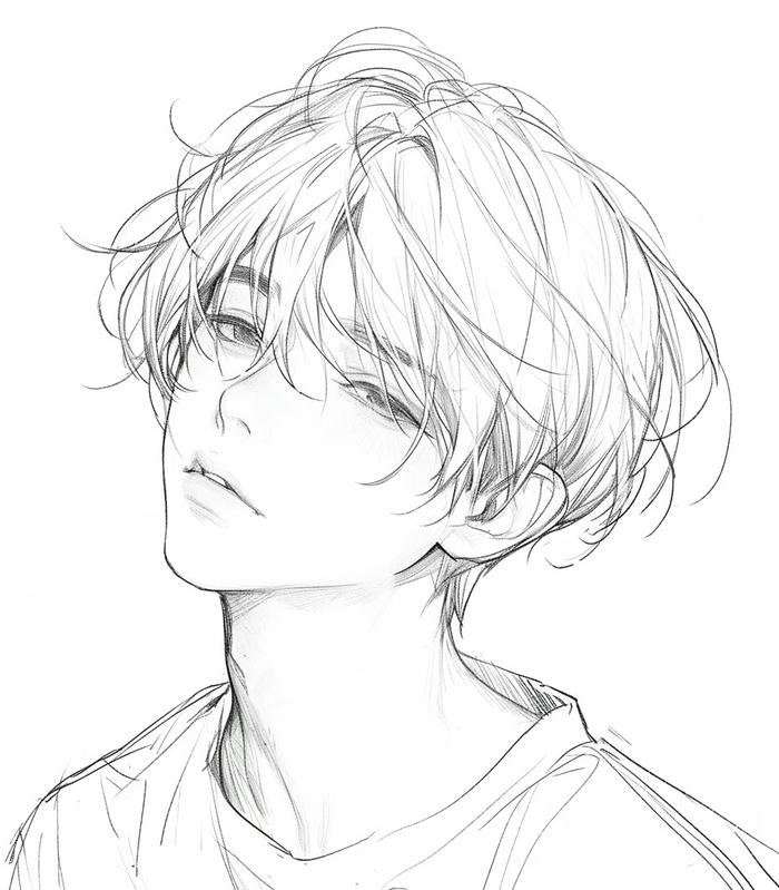 tranh vẽ anime nam phổ biến