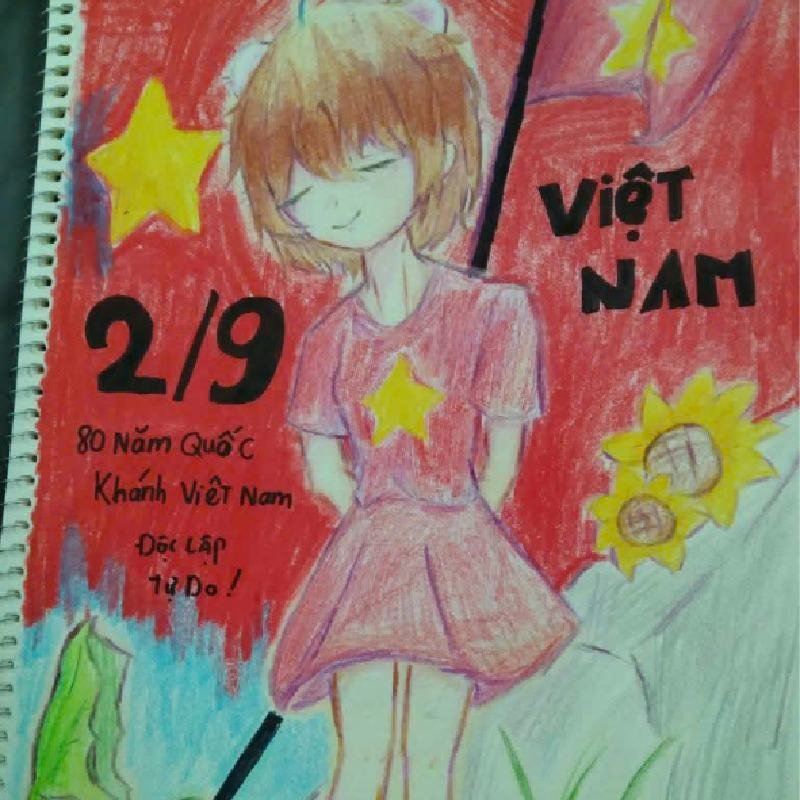 tranh vẽ quốc khánh 2 9 sáng tạo đẹp
