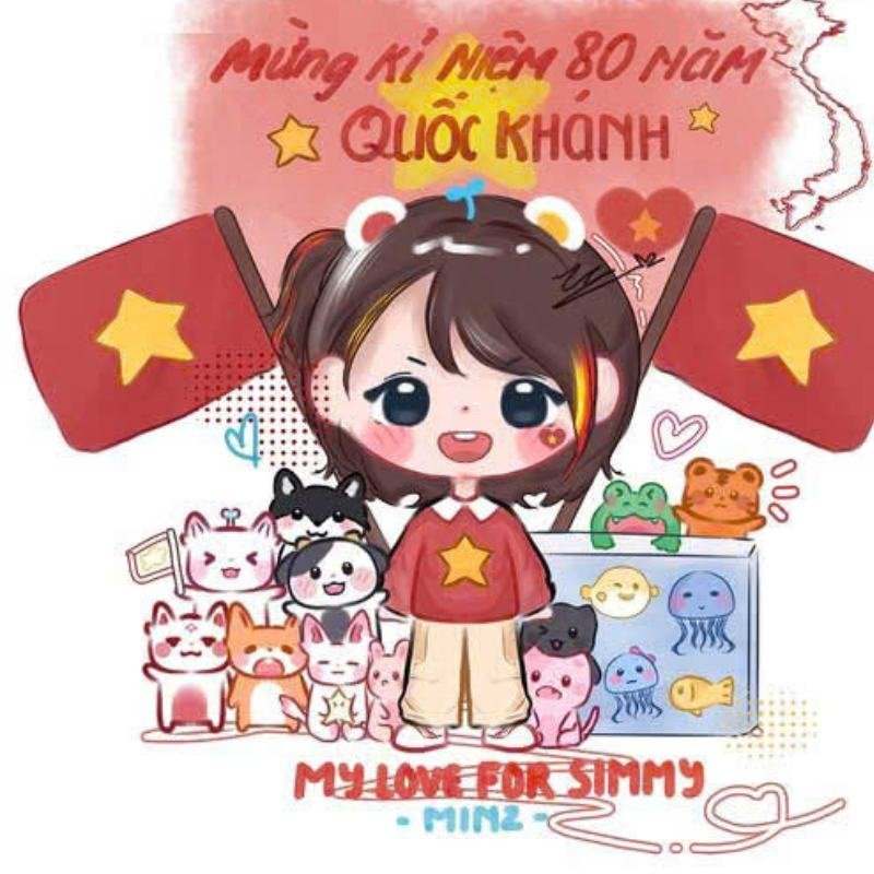 tranh vẽ quốc khánh phong cách học sinh