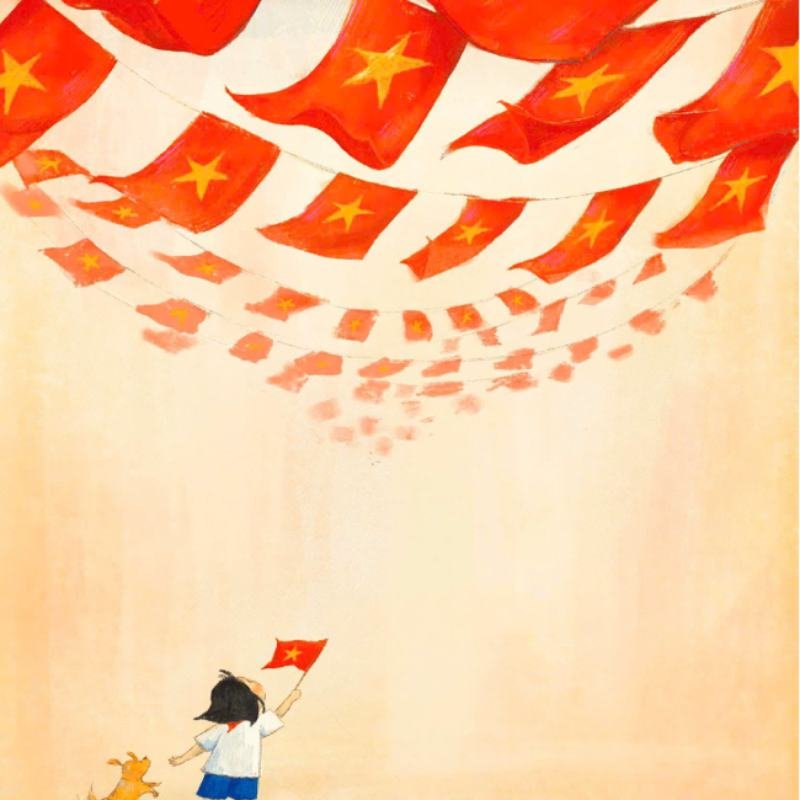 vẽ ngày quốc khánh qua hình ảnh cờ hoa