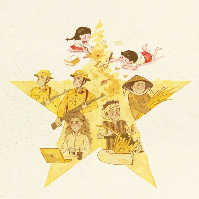 vẽ tranh ngày quốc khánh 2 9 sáng tạo