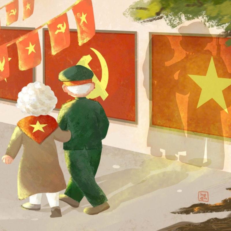 vẽ tranh ngày quốc khánh thể hiện hòa bình