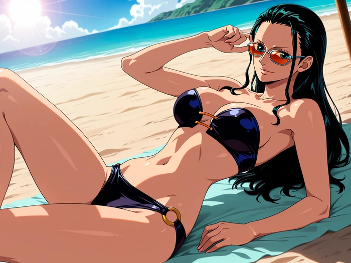 xinh đẹp Nico Robin hentai trong anime